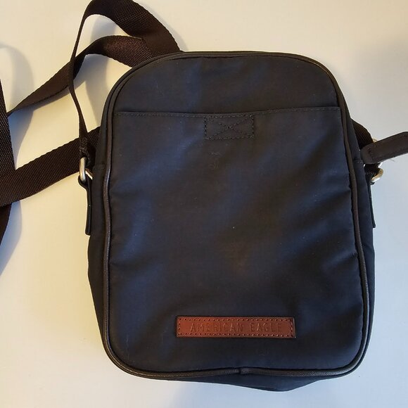 American Eagle Outfitters Crossbody Bag Navy Blue Fabric Magnetic Pocket Neutral - Picture 3 of 9